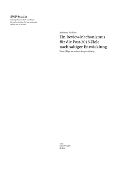 Ein Review-Mechanismus für die Post-2015