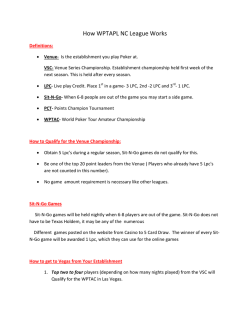 How WPTAPL NC League Works