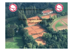 Die wichtigsten &Auml;nderungen 2014 u 2015