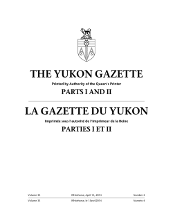 Avril - The Yukon Gazette