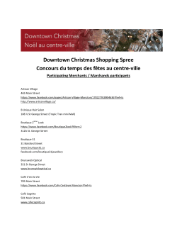 Downtown Christmas Shopping Spree Concours du temps des f&ecirc;tes