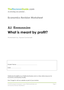 Worksheet - The Revision Guide