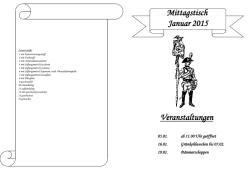 Mittagstisch Januar 2015 Veranstaltungen - OHG
