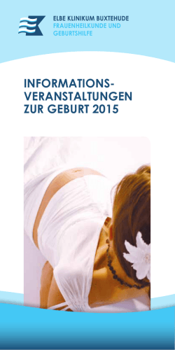 Flyer Infoveranstaltungen zur Geburt 2015