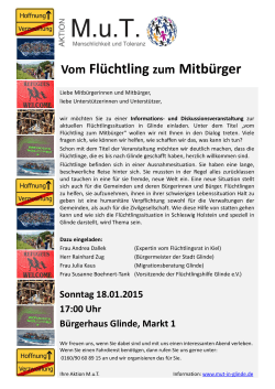Veranstaltung 18.01.2015 - Flüchtlingsrat Schleswig