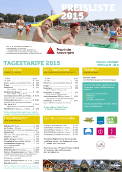 Preisliste 2015 Type PDF Grootte 531KB Aantal pagina