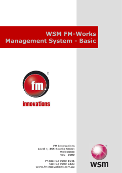 WSM FM-Works Management System - Basic