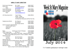 July 2014 - Week St. Mary Village Community Web Site