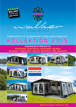 Download brochure 2015 - Walker Campingstyle BV