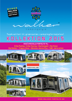 Download brochure 2015 - Walker Campingstyle BV