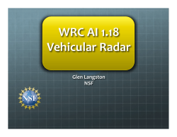 WRC AI 1.18 Vehicular Radar