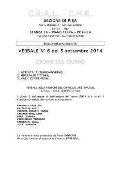 Verbale n.6 del 5 settembre 2014