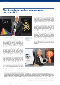 Eine ausstellung zum internationalen Jahr des Lichts 2015