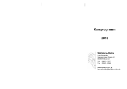 Kursprogramm 2015 - Widders-Heim