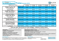 Preisliste Sommer 2015 - Alps