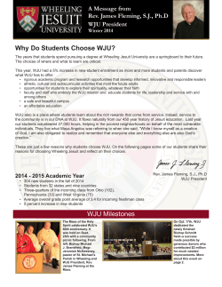 Why Do Students Choose WJU? - Wheeling Jesuit University