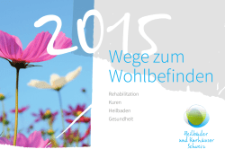 HKS Katalog 2015 GzD final - Heilb&auml;der und Kurh&auml;user Schweiz