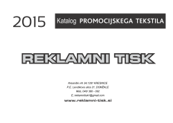 Katalog promocijskega tekstila 2015