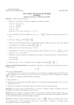 Feuille de TD n&deg;2 - Universit&eacute; de Rennes 1