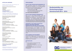 Studienbeihilfen der Deutschsprachigen Gemeinschaft 2014