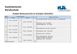 Blockplan 2014/2015 - Handelslehranstalt Bruchsal