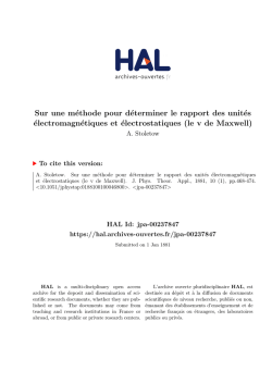 port entre les unit&eacute;s &eacute;lectromagn&eacute;tiques et &eacute;lectrostatiques, de