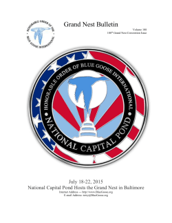 2014 Bulletin - Honorable Order of the Blue Goose, International