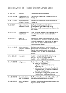 Zeitplan 2014-15 | Rudolf Steiner Schule Basel