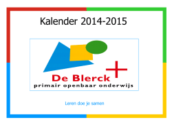 Jaarkalender 2014-2015