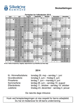 Ferieplan - Silkeborg Kommune