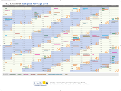 Interkultureller Kalender 2015 - Integrationsservice