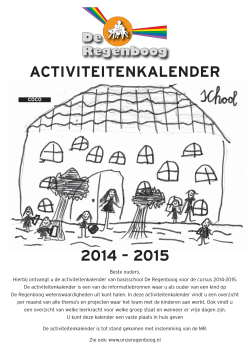 activiteitenkalender 2014-2015