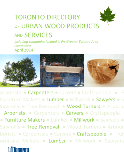 toronto directory of urban wood products and services