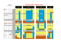 Kalender VIVES - SAW 2014-2015