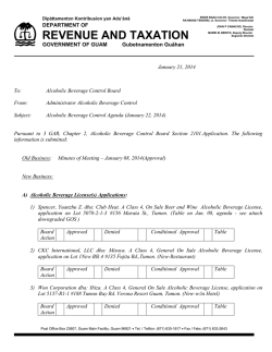 JAN. 22, 2014 Agenda - Department of Revenue and Taxation