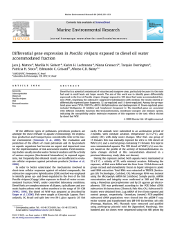 Differential gene expression in Poecilia vivipara