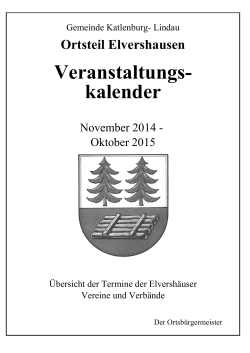 Veranstaltungs- kalender - Katlenburg