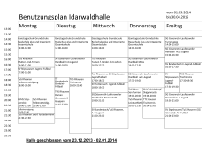 Winterbelegungsplan 2014-2015