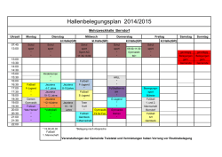 Hallenbelegungsplan 2014/2015