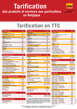 Tarification en TTC - Attijariwafa bank Europe