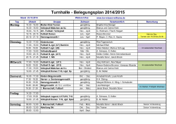 Turnhalle - Belegungsplan 2014/2015 - Missen