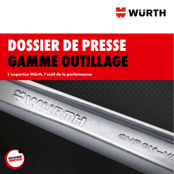 DOSSIER DE PRESSE GAMME OUTILLAGE