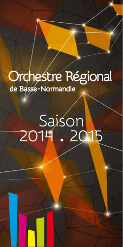Saison 2014 • 2015 - Orchestre Régional de Basse