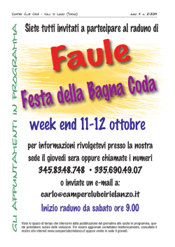 ottobre - Camper Club Ciriè Valli di Lanzo