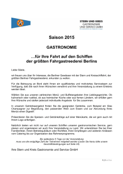 Saison 2015 - Stern und Kreisschiffahrt GmbH
