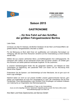 Saison 2015 - Stern und Kreisschiffahrt GmbH