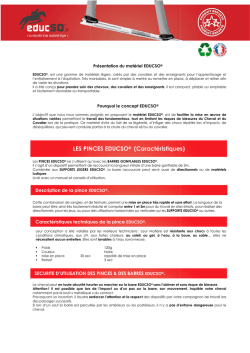 LES PINCES LES PINCES EDUCSO® (Caractéristiques) téristiques)