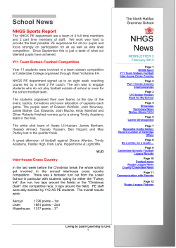 NHGS News - The North Halifax Grammar School