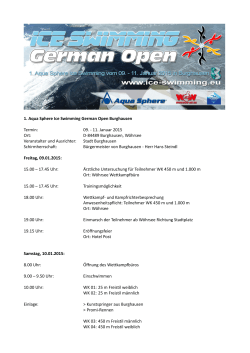 1. Aqua Sphere Ice Swimming German Open Burghausen Termin