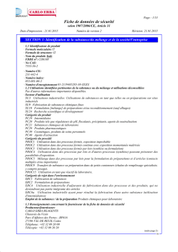 Fiche de donn&eacute;es de s&eacute;curit&eacute;